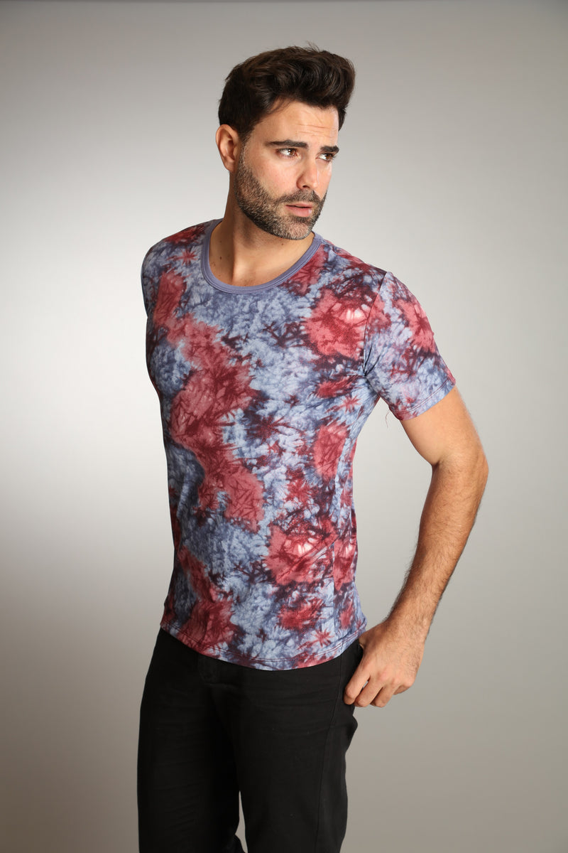 U1019 - Shimmery Tie Dye Crew